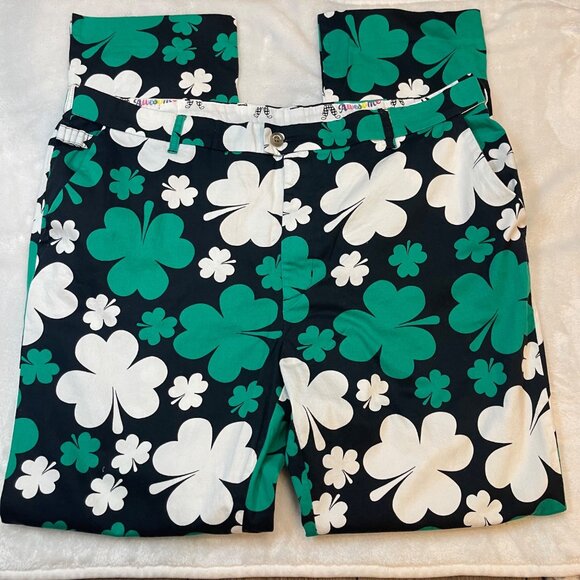 Royal & Awesome Paddy Par! Golf Pants Men's Size 42 X 34 Shamrock St. Patty NEW - Picture 11 of 14
